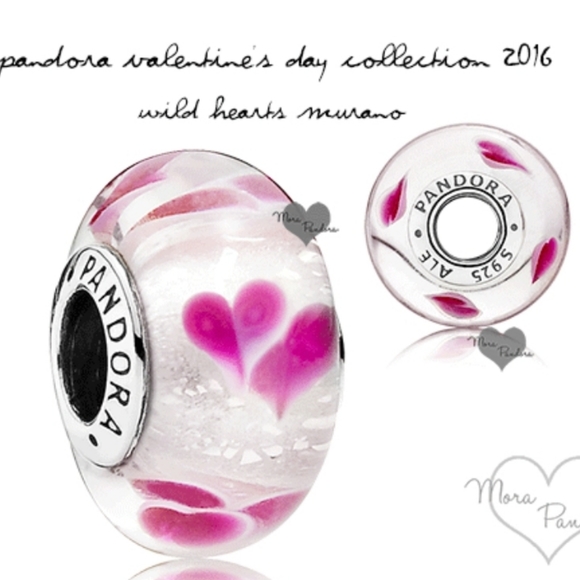 Retired Pandora Petals of Love Murano Charm - Picture 3 of 3